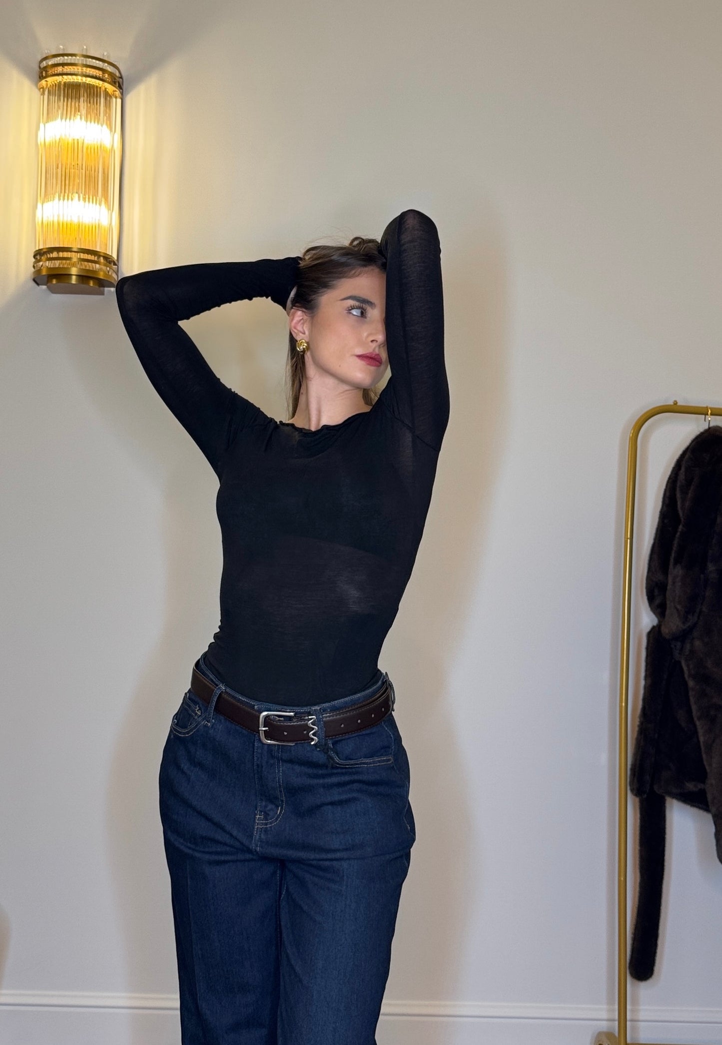 Body cashmere nero-Essential