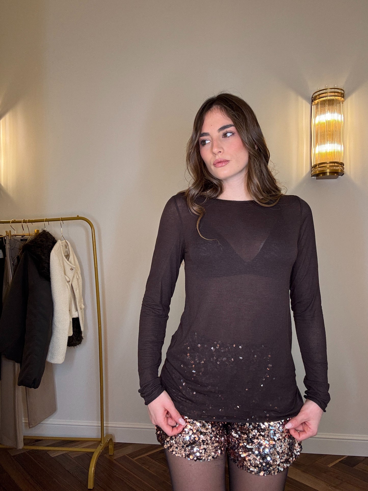 Maglia in Cashmere Marrone – Essential