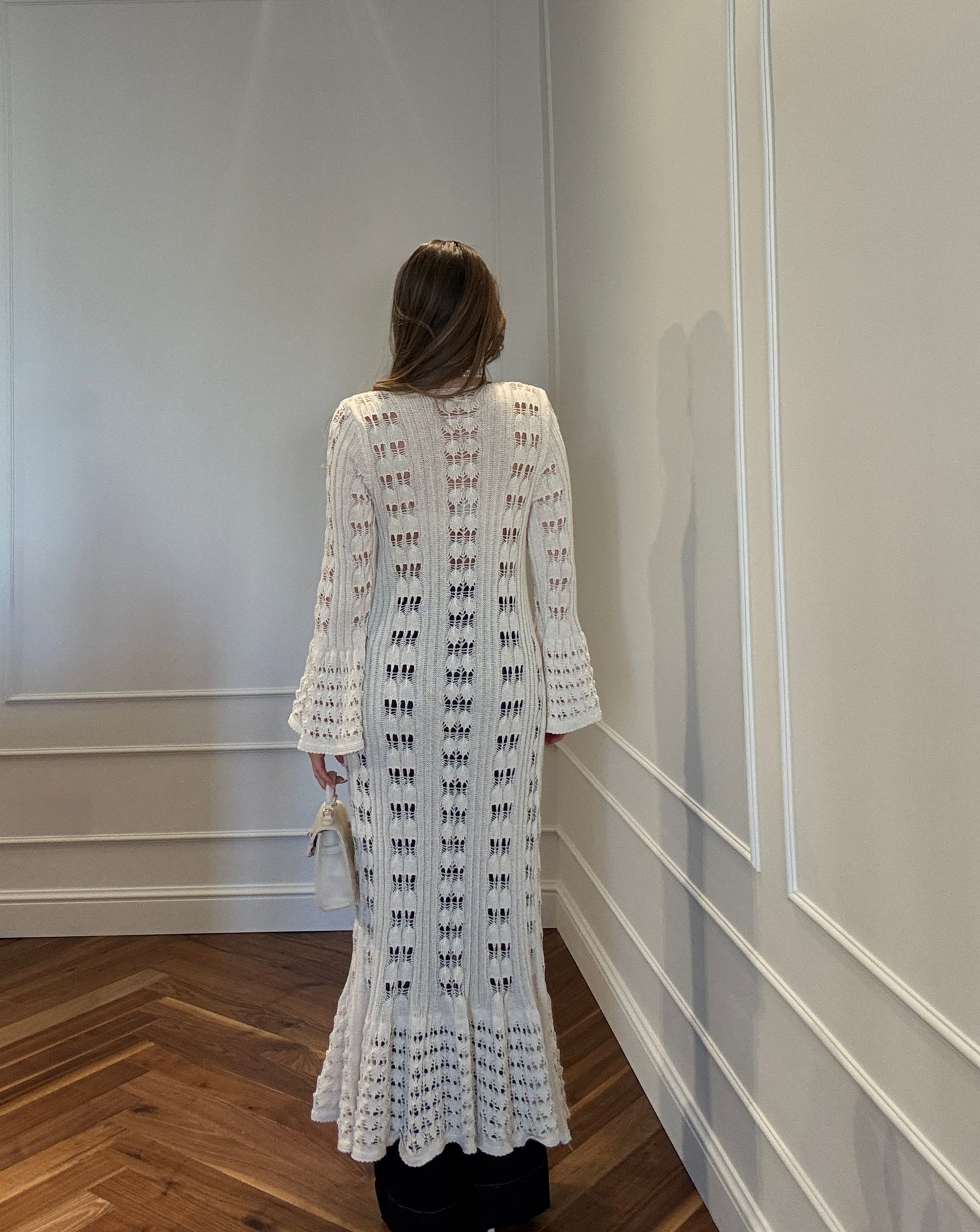 CARDIGAN TRAFORATO PANNA