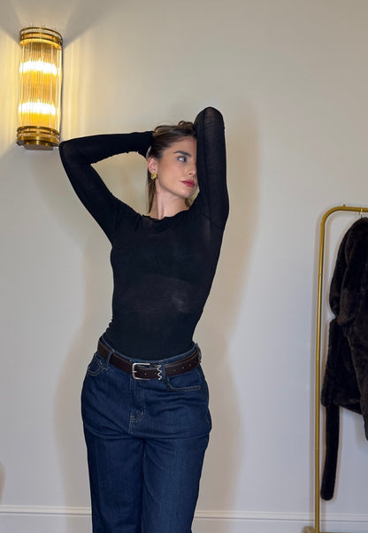 Body cashmere nero-Essential