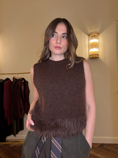 Maglia Cocoon Marrone