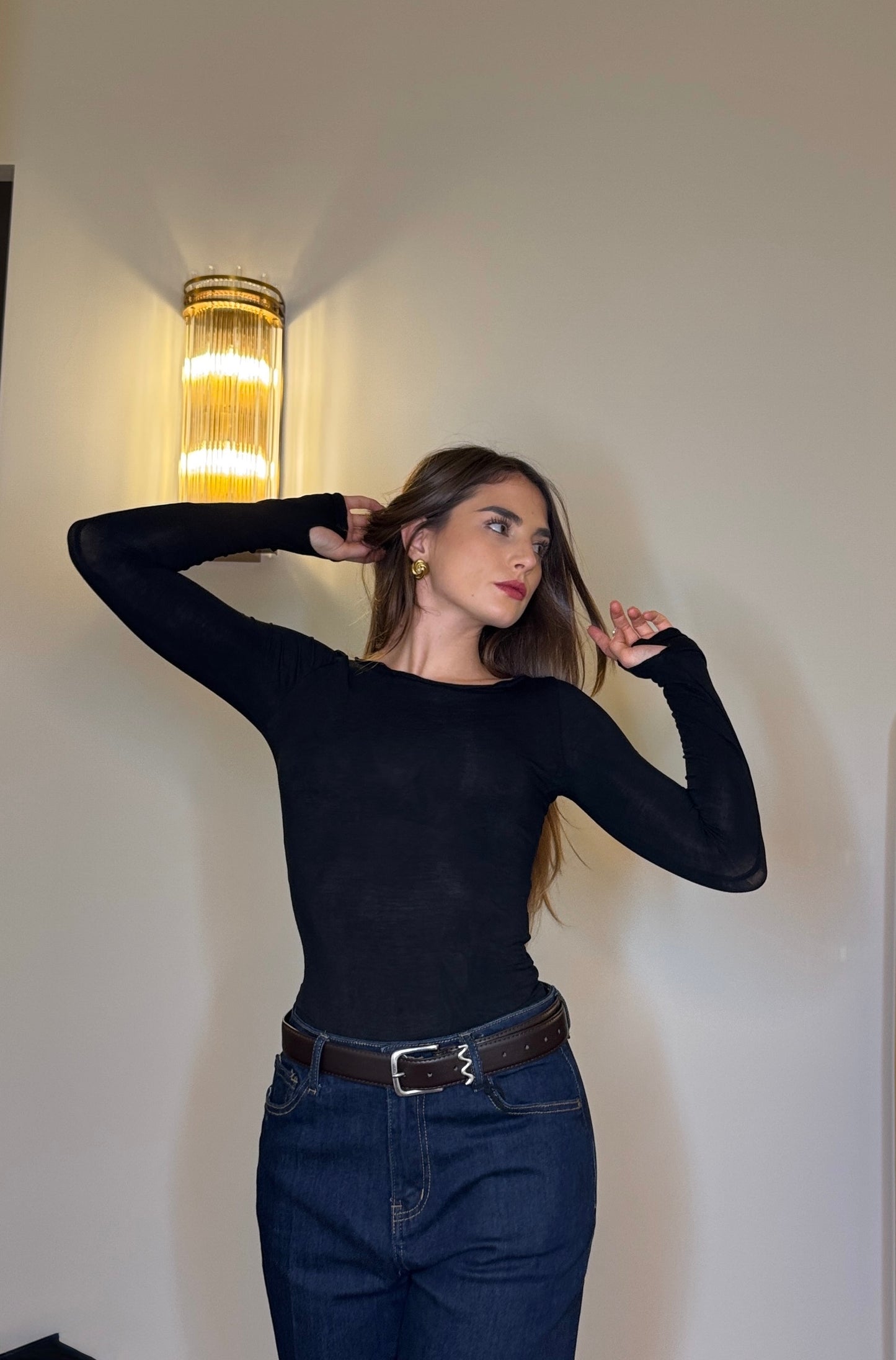 Body cashmere nero-Essential