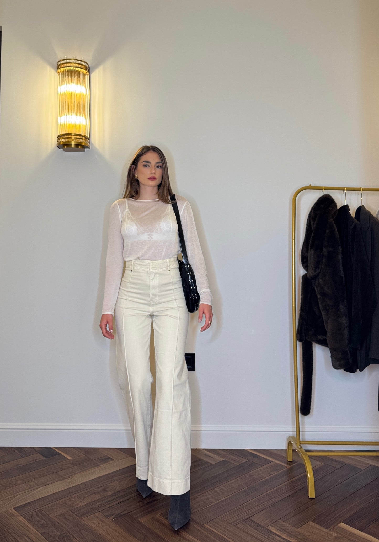 Pantalone Écru “Weekend à Paris”