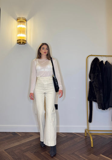 Pantalone Écru “Weekend à Paris”