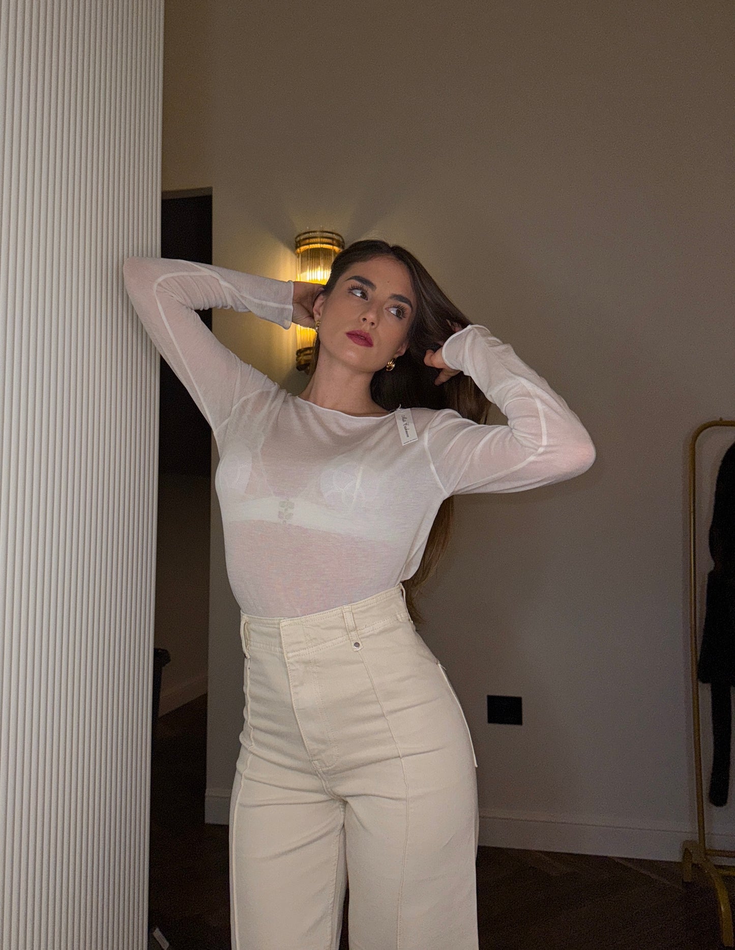 Maglia in cashmere crema – Essential