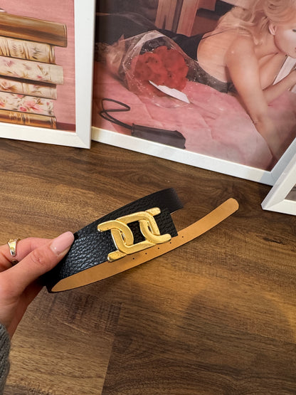 Cintura nera stile Céline